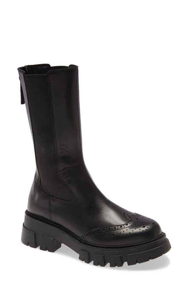 Ash Lennox Lug Wingtip Boot in Black Leather at Nordstrom, Size 6Us