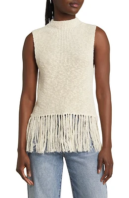 Rails Astrid Fringe Hem Knit Tank Ecru at Nordstrom,