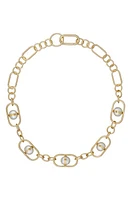 Ted Baker London Perriet Imitation Pearl Chain Statement Necklace in Gold Tone/Pearl at Nordstrom