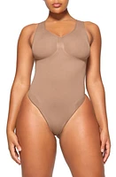 SKIMS Seamless Sculpt Scoop Neck Thong Bodysuit at Nordstrom,