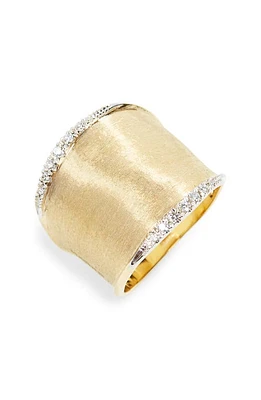 Marco Bicego Lunaria Diamond Band Ring in Yellow Gold/White Gold at Nordstrom, Size 7