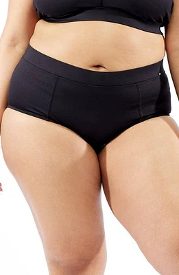 TomboyX High Waist Hipster Bikini Bottoms Black at Nordstrom,