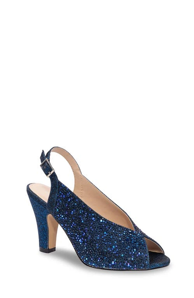 Paradox London Pink Glory Slingback Peep Toe Pump Navy at Nordstrom,