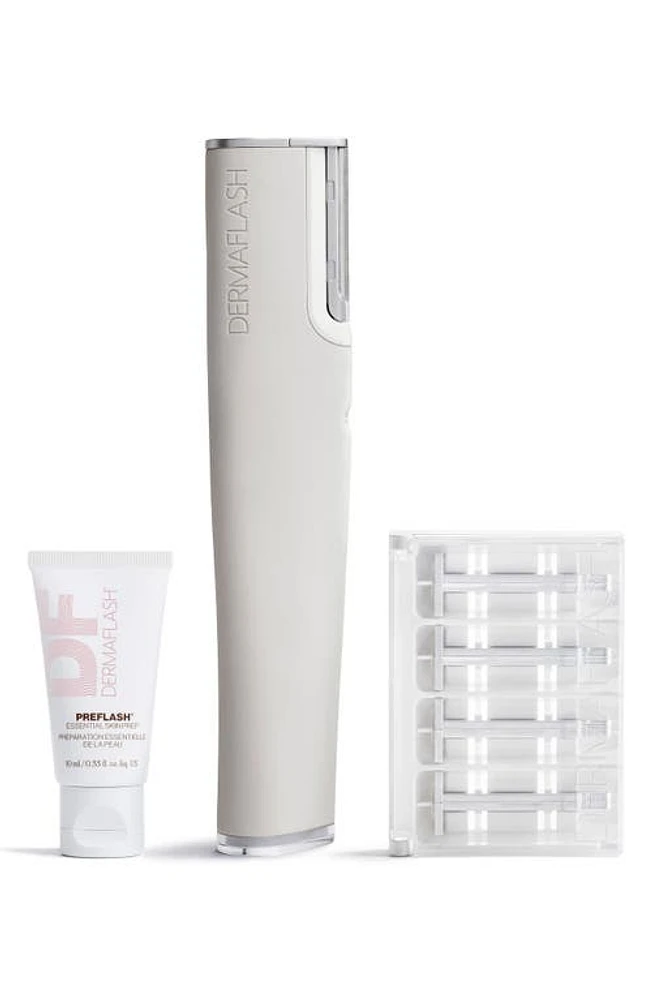 DERMAFLASH LUXE+ Advanced Sonic Dermaplaning & Peach Fuzz Removal Set in Stone at Nordstrom