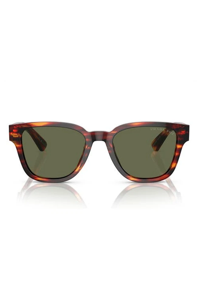 Prada 52mm Polarized Pillow Sunglasses in Havana Red at Nordstrom