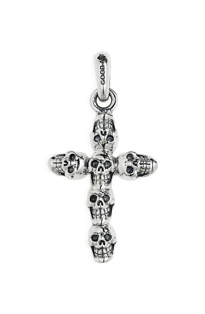 Good Art Hlywd Men's Jack Skull Cross Pendant in Silver at Nordstrom