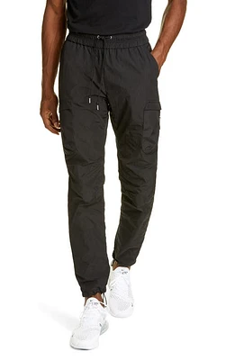 John Elliott High Shrunk Nylon Water Repellent Cargo Pants Black at Nordstrom,