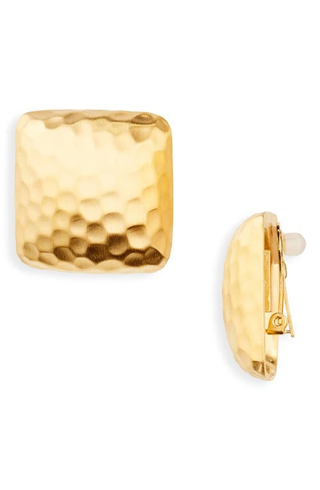 Dean Davidson Nomad Square Clip-On Earrings in Gold at Nordstrom