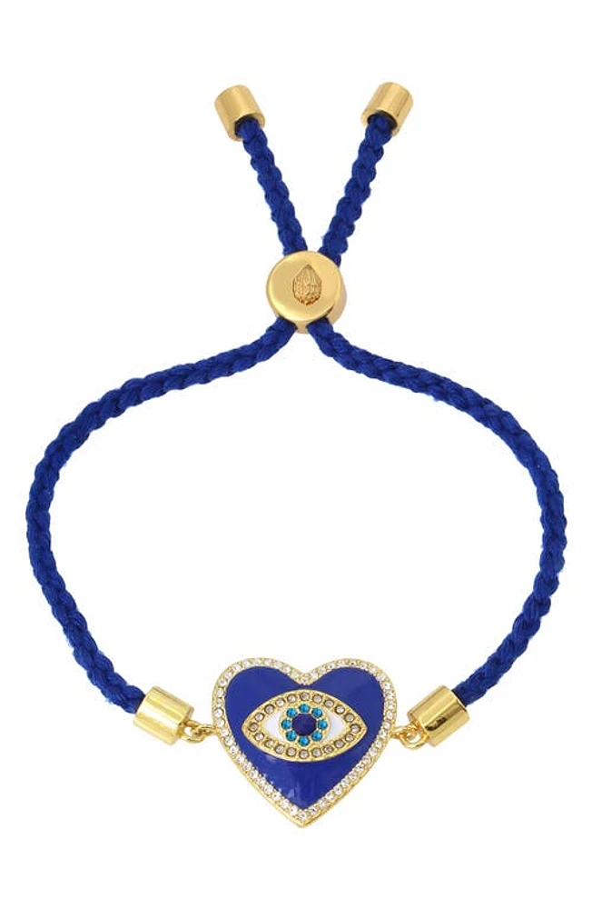 Kurt Geiger London Evil Eye Heart Slider Bracelet in Blue at Nordstrom