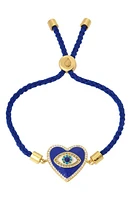 Kurt Geiger London Evil Eye Heart Slider Bracelet in Blue at Nordstrom