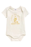 POLISHED PRINTS Born to Roam Organic Cotton Bodysuit Eggnog at Nordstrom,