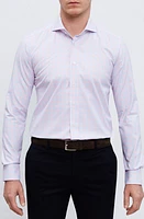 Emanuel Berg Prince of Wales Modern Fit Check Twill Button-Up Shirt Light Pastel at Nordstrom