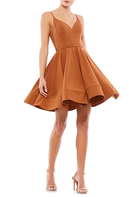 Ieena for Mac Duggal Fit & Flare Cocktail Dress Caramel at Nordstrom,