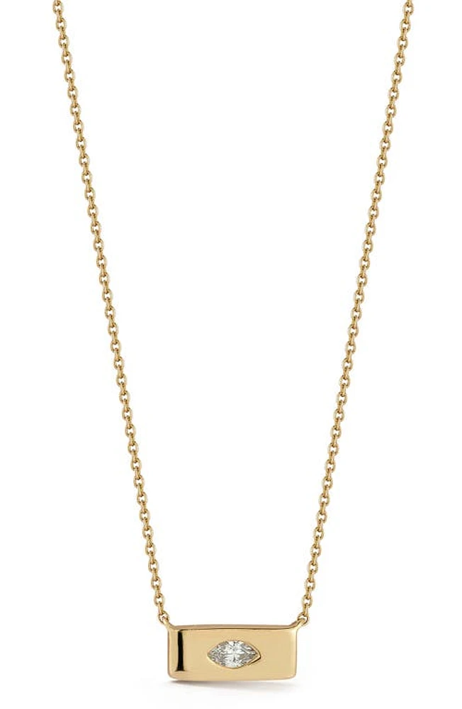 Dana Rebecca Designs Alexa Jordy Marquise Diamond Bar Pendant Necklace in Yellow Gold/Diamond at Nordstrom, Size 18