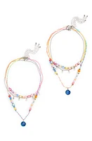 Capelli New York Kids' 2-Pack Layered Mood Necklaces in Pink Multi at Nordstrom