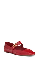 Valentino Garavani Locker VLOGO Mary Jane Flat Rosso at Nordstrom,