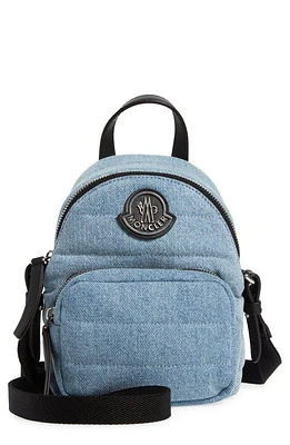 Moncler Small Kilia Quilted Denim Crossbody Bag in Rain Washed at Nordstrom