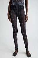 ELLISS Bookcase Sheer Mesh Leggings Black Print Multi at Nordstrom,