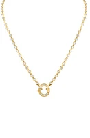 EDEN PRESLEY Diamond Bezel Necklace in Yellow/white at Nordstrom, Size 16