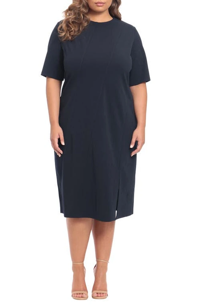 Maggy London Sheath Midi Dress Twilight Navy at Nordstrom,