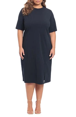 Maggy London Sheath Midi Dress Twilight Navy at Nordstrom,