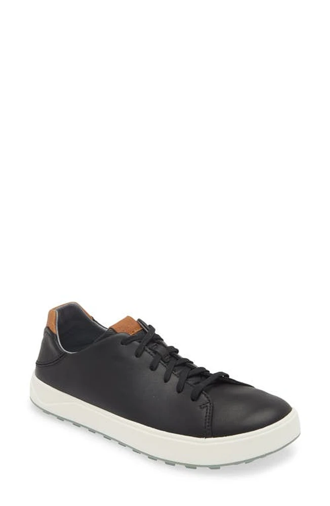 OluKai Wai'Alae Waterproof Leather Golf Shoe at Nordstrom,