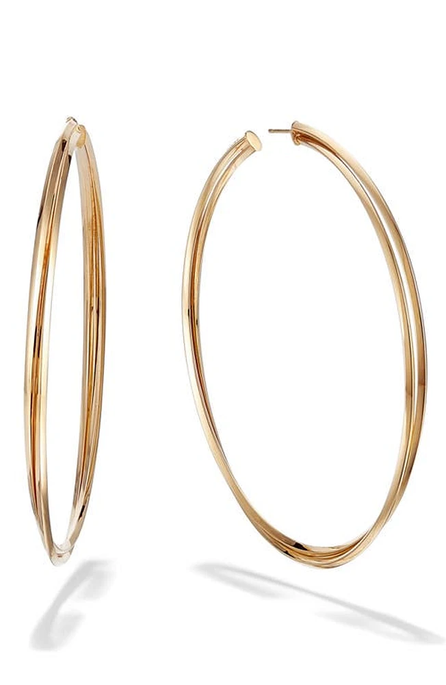 Lana Jewelry Crossover Royale Hoop Earrings in Yellow Gold at Nordstrom