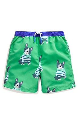 Mini Boden Kids' Swim Trunks in Pea Green Dogs at Nordstrom, Size 8-9Y