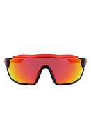 Nike Show X Rush 58mm Shield Sunglasses in Black/Red Mirror at Nordstrom