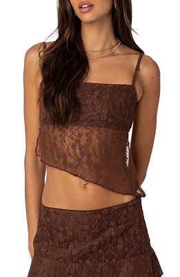 EDIKTED Lyra Open Back Lace Camisole at Nordstrom