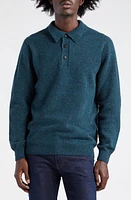 Sunspel Lambswool Polo Sweater Peacock at Nordstrom,