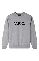 A. P.C. Grand V. Logo Sweatshirt Navy at Nordstrom,