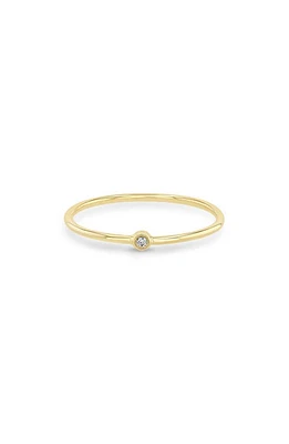 Zoë Chicco Diamond Bezel Ring Yellow Gold at Nordstrom,