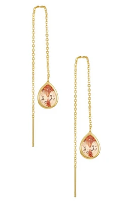 Ettika Cubic Zirconia Threader Earrings in Tan at Nordstrom