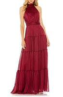 Mac Duggal Bow Back Tiered A-Line Gown at Nordstrom,