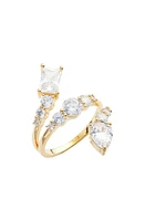 Nordstrom Cubic Zirconia Wrap Ring Clear- Gold at Nordstrom,