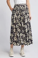 The GREAT. Sway Floral Maxi Skirt Black Cream Hibiscus at Nordstrom,