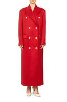 Interior The Oz Long Wool Coat Maraschino at Nordstrom,