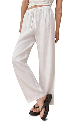 Reformation Olina Tie Waist Pants White at Nordstrom,