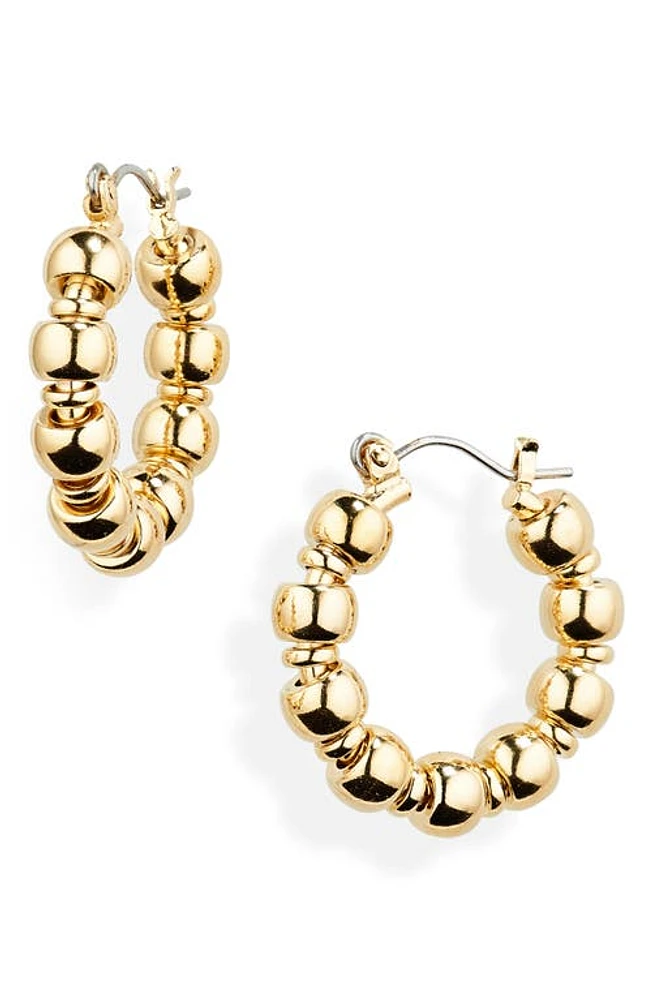 Laura Lombardi Maremma Beaded Hoop Earrings in Brass at Nordstrom