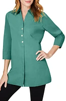 Foxcroft Pamela Stretch Button-Up Tunic at Nordstrom,