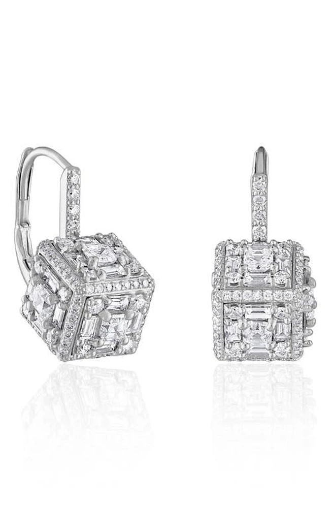 Mindi Mond Clarity 3D Halo Diamond Drop Earrings in White Gold/Diamond at Nordstrom