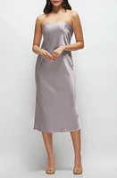 After Six Strapless Charmeuse Midi Cocktail Dress at Nordstrom,