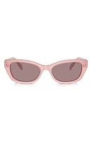 Swarovski 54mm Constella Cat Eye Sunglasses in Milky Pink at Nordstrom