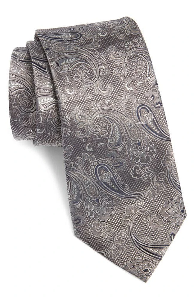 Canali Paisley Silk Tie in Beige at Nordstrom