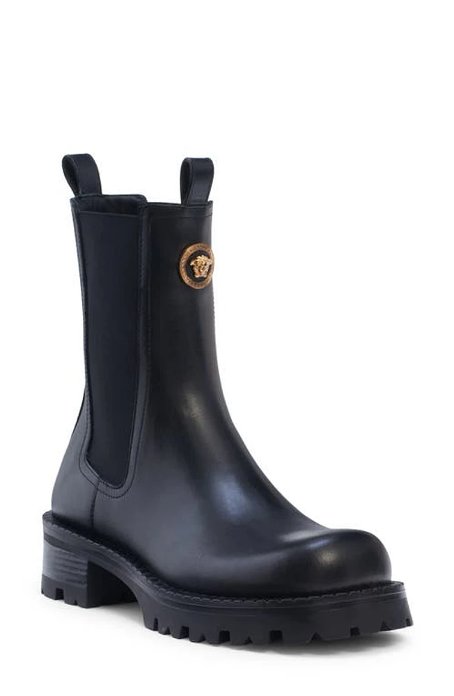 Versace Medusa Medallion Chelsea Boot Black at Nordstrom,