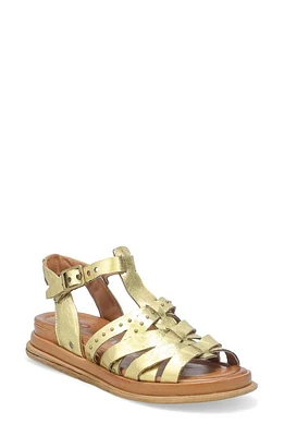 A. S.98 Satchel Ankle Strap Sandal Gold at Nordstrom,