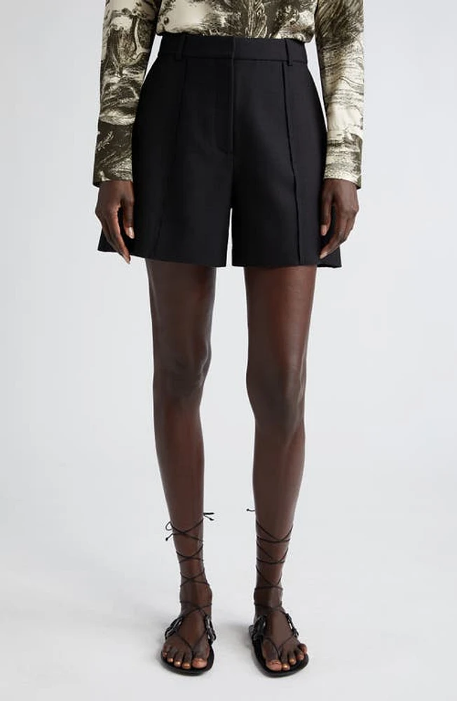 Jason Wu Collection High Waist Wool Blend Tailored Shorts Black at Nordstrom,