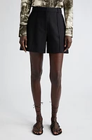 Jason Wu Collection High Waist Wool Blend Tailored Shorts Black at Nordstrom,