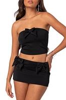 EDIKTED Gabriella Bow Tube Top Black at Nordstrom,